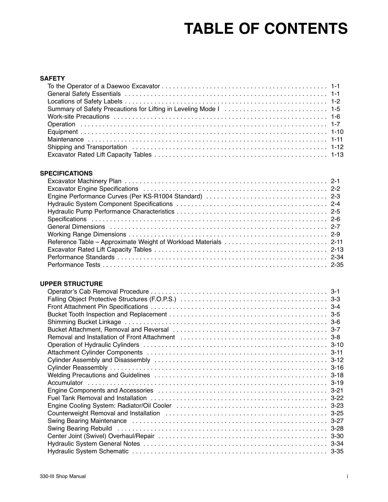 S330-3 Shop Manual Daewoo Doosan